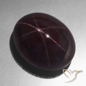 Grenat étoilé Rouge acajou naturelle ovale, 71.96 ct, Opaque