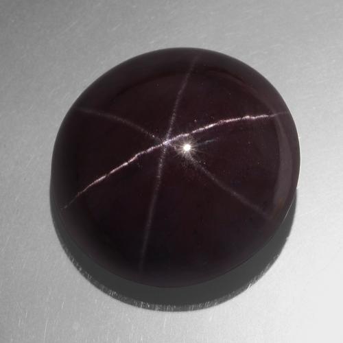 Grenat Étoilé Rouge acajou naturelle Coupe roude, 83.22 ct, Opaque