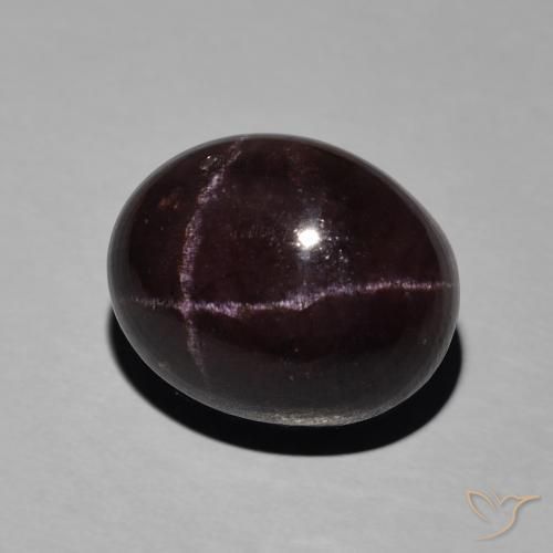 Grenat étoilé Rouge acajou naturelle ovale, 14.23 ct, Opaque