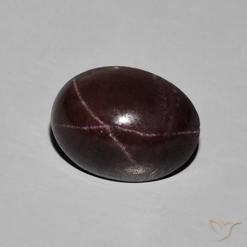 Grenat étoilé Rouge foncé naturelle ovale, 8.83 ct, Opaque