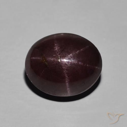 Grenat Étoilé Rouge foncé naturelle Coupe ovale, 6.52 ct, Opaque