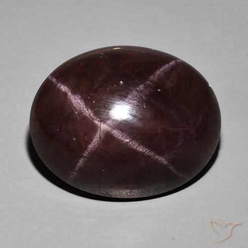 66.96ct Naturel Rouge foncé Grenat étoilé, ovale, Opaque