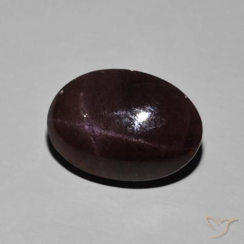Grenat étoilé Rouge foncé naturelle ovale, 14.01 ct, Opaque