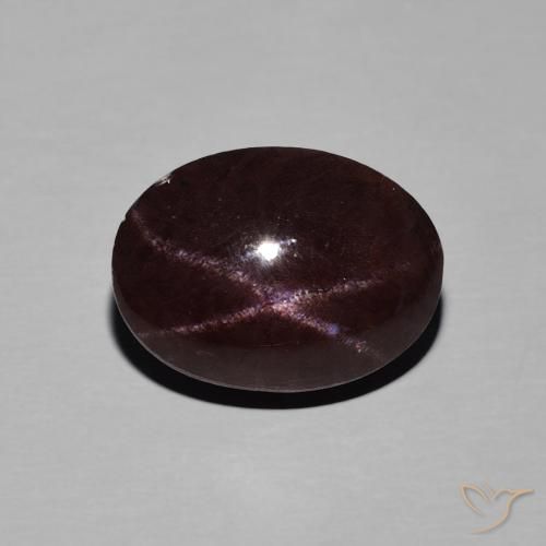 8.91ct Naturel Rouge foncé Grenat étoilé, ovale, Opaque