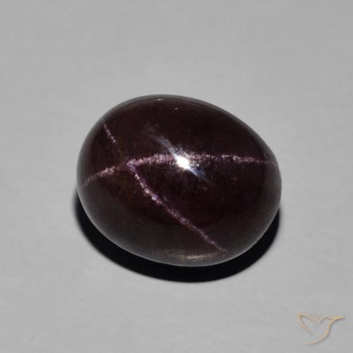 Grenat étoilé Rouge acajou naturelle ovale, 8.85 ct, Opaque