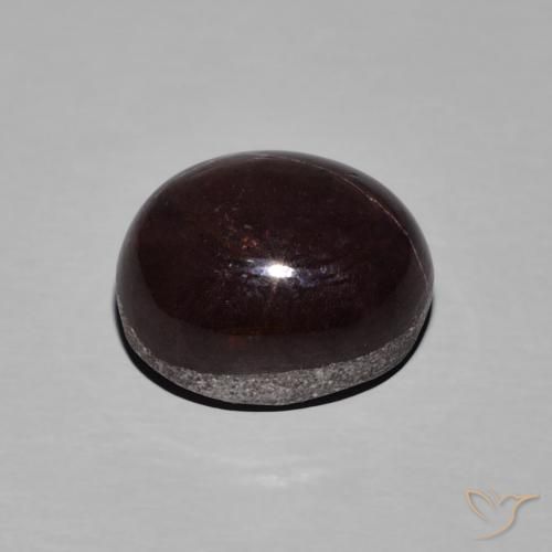 Grenat étoilé Rouge acajou naturelle ovale, 8.85 ct, Opaque