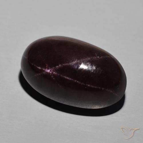 Grenat étoilé Rouge acajou naturelle ovale, 28.69 ct, Opaque