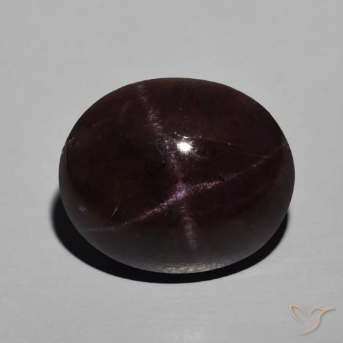 Grenat étoilé Rouge foncé naturelle ovale, 10.95 ct, Opaque