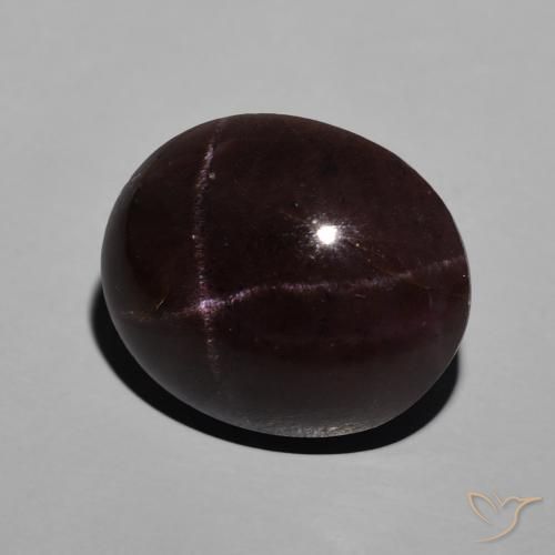 Grenat étoilé Rouge foncé naturelle ovale, 10.95 ct, Opaque