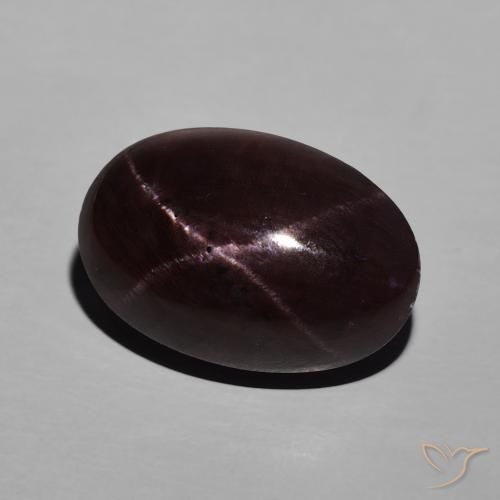 Grenat étoilé Rouge acajou naturelle ovale, 10.62 ct, Opaque