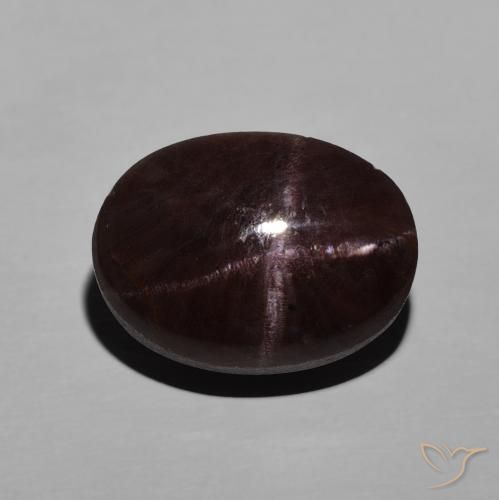 9.06ct Naturel Rouge foncé Grenat étoilé, ovale, Opaque