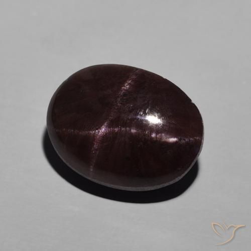 Grenat étoilé Rouge foncé naturelle ovale, 9.06 ct, Opaque