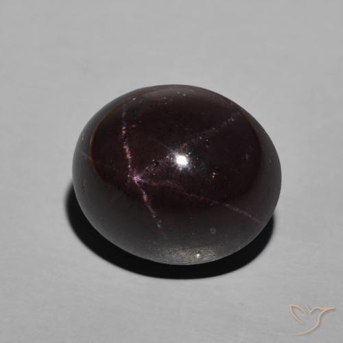 Grenat étoilé Rouge foncé naturelle ovale, 12.68 ct, Opaque