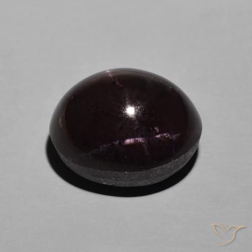 Grenat étoilé Rouge foncé naturelle ovale, 12.68 ct, Opaque