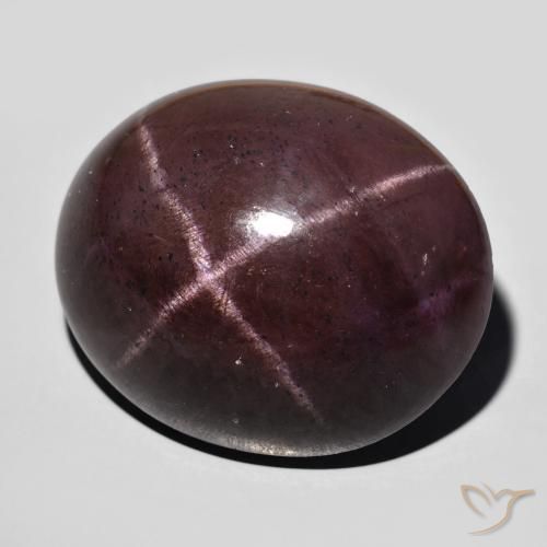 Grenat étoilé Rouge acajou naturelle ovale, 64.74 ct, Opaque