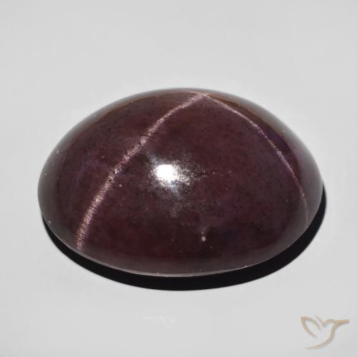 Grenat étoilé Rouge acajou naturelle ovale, 64.74 ct, Opaque