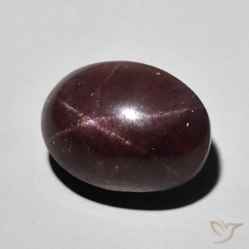Grenat étoilé Rouge acajou naturelle ovale, 11.80 ct, Opaque