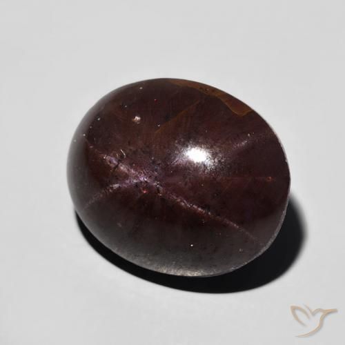 Grenat étoilé Rouge foncé naturelle ovale, 12.82 ct, Opaque