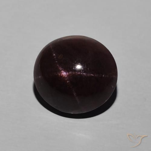 Grenat étoilé Rouge acajou naturelle ovale, 6.29 ct, Opaque