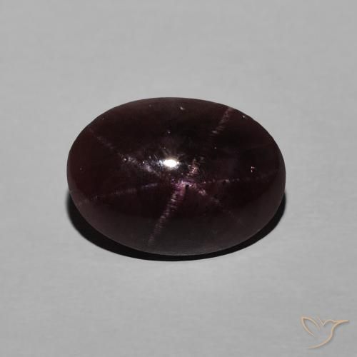 Grenat étoilé Rouge foncé naturelle ovale, 6.07 ct, Opaque