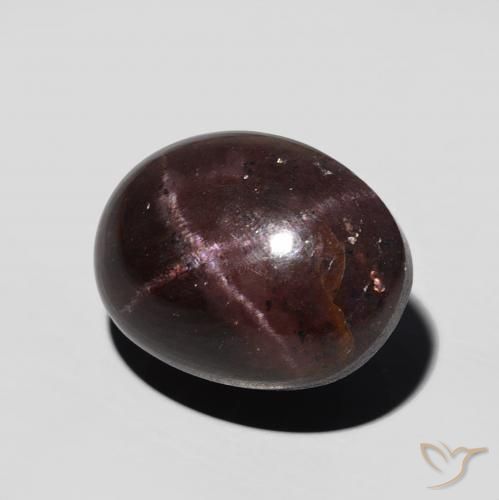 Grenat étoilé Rouge acajou naturelle ovale, 9.89 ct, Opaque