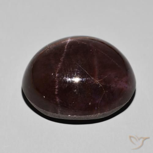 Grenat étoilé Rouge acajou naturelle ovale, 51.55 ct, Opaque
