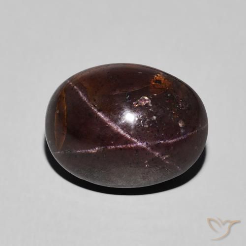 7.28ct Naturel Rouge foncé Grenat étoilé, ovale, Opaque