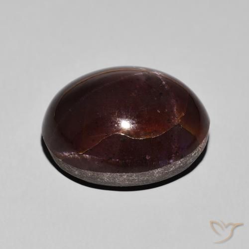 Grenat étoilé Rouge acajou naturelle ovale, 24.21 ct, Opaque
