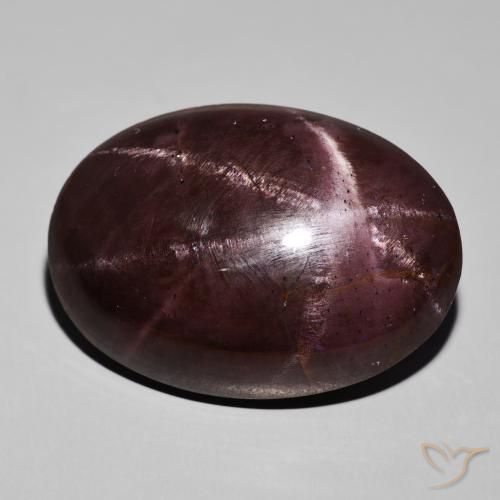 Grenat étoilé Rouge acajou naturelle ovale, 68.34 ct, Opaque