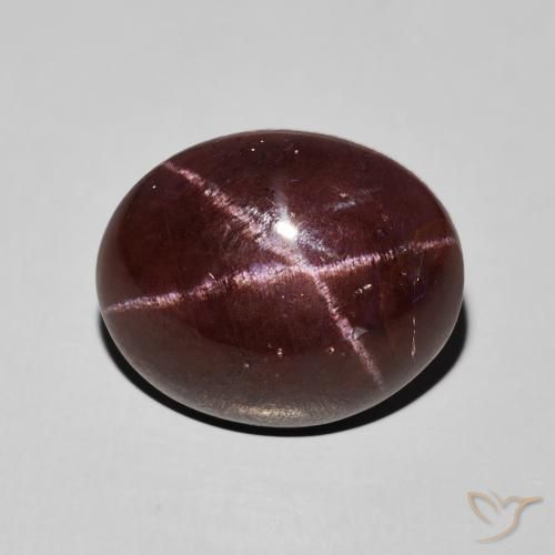 12.41ct Naturel Rouge acajou Grenat étoilé, ovale, Opaque