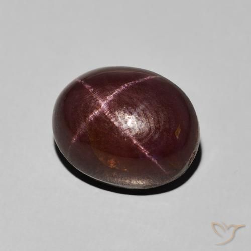 Grenat étoilé Rouge acajou naturelle ovale, 8.34 ct, Opaque