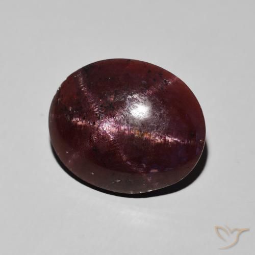 Grenat étoilé Rouge acajou naturelle ovale, 12.20 ct, Opaque