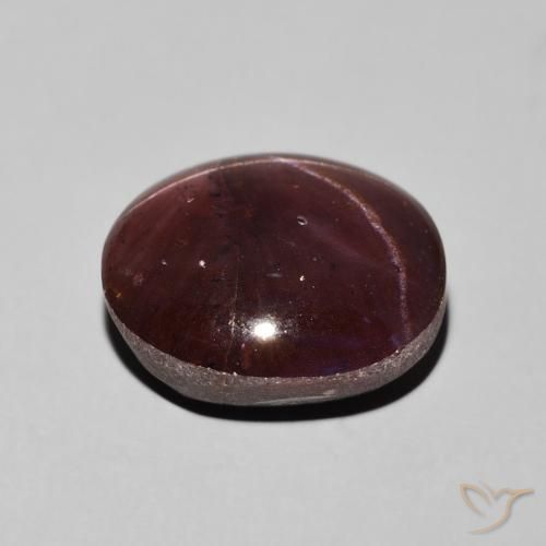 Grenat étoilé Rouge acajou naturelle ovale, 13.83 ct, Opaque