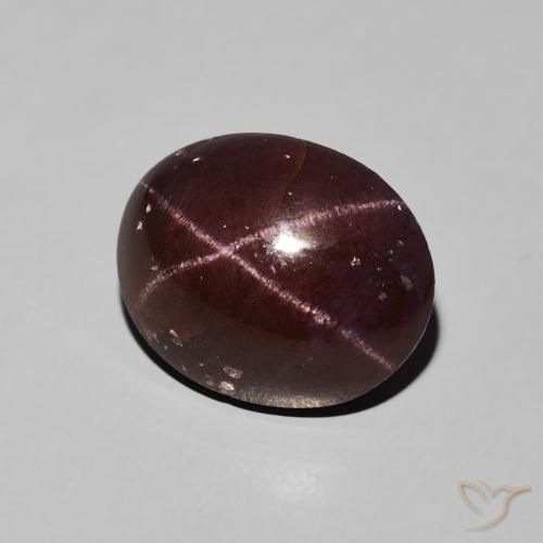 Grenat étoilé Rouge foncé naturelle ovale, 9.76 ct, Opaque