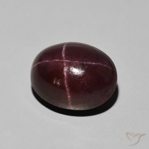 Grenat étoilé Rouge foncé naturelle ovale, 10.57 ct, Opaque