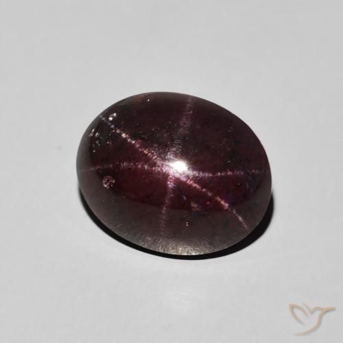 Grenat étoilé Rouge acajou naturelle ovale, 9.87 ct, Opaque