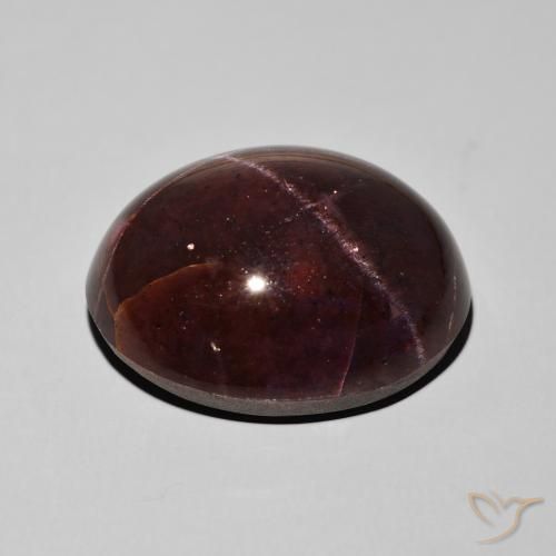 Grenat étoilé Rouge acajou naturelle ovale, 60.67 ct, Opaque