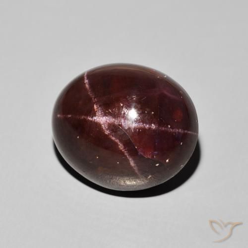 Grenat étoilé Rouge acajou naturelle ovale, 29.19 ct, Opaque