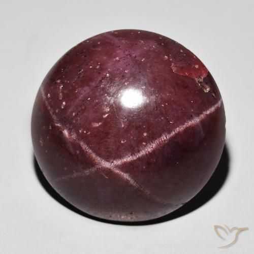 55.54ct Naturel Rouge acajou Grenat étoilé, Tour, Opaque