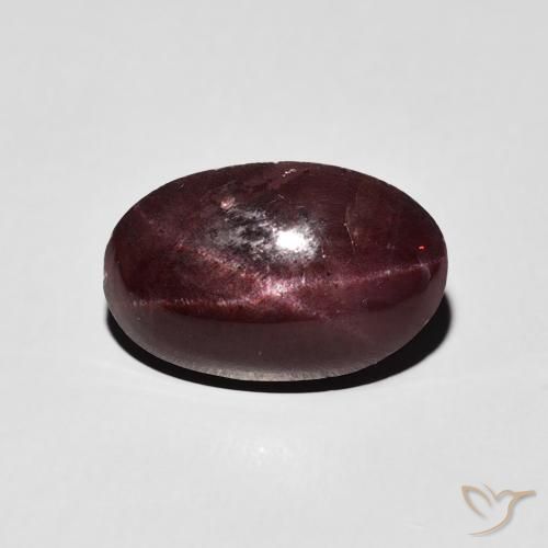 6.42ct Naturel Rouge foncé Grenat étoilé, ovale, Opaque