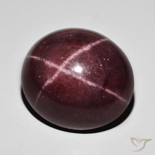 Grenat étoilé Rouge acajou naturelle ovale, 72.25 ct, Opaque