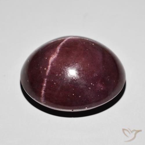 Grenat étoilé Rouge acajou naturelle ovale, 72.25 ct, Opaque