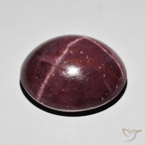 Grenat étoilé Rouge acajou naturelle ovale, 63.04 ct, Opaque