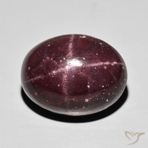 38.00ct Naturel Rouge acajou Grenat étoilé, ovale, Opaque
