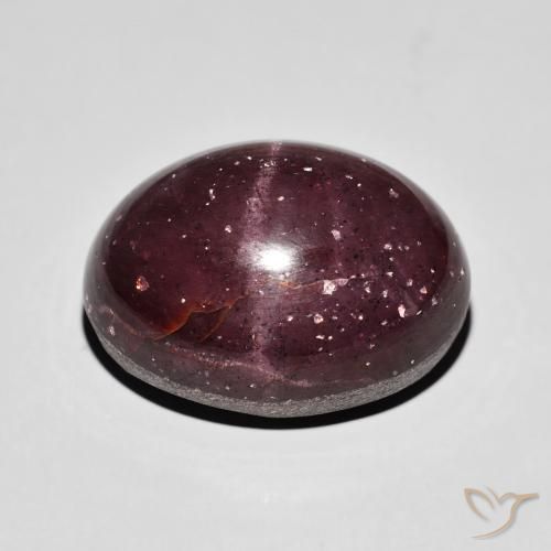 Grenat étoilé Rouge acajou naturelle ovale, 38.00 ct, Opaque
