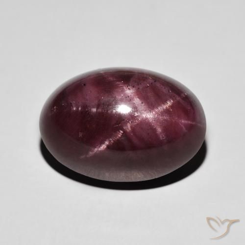 22.38ct Naturel Rouge acajou Grenat étoilé, ovale, Opaque