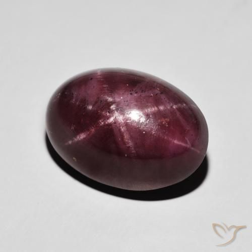 Grenat étoilé Rouge acajou naturelle ovale, 22.38 ct, Opaque