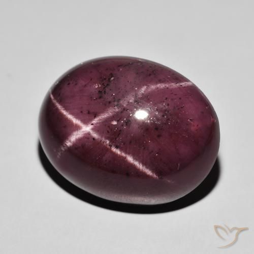 Grenat étoilé Rouge foncé naturelle ovale, 37.81 ct, Opaque