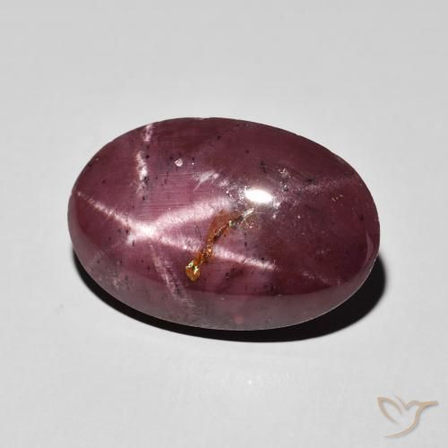 Grenat étoilé Rouge foncé naturelle ovale, 10.84 ct, Opaque