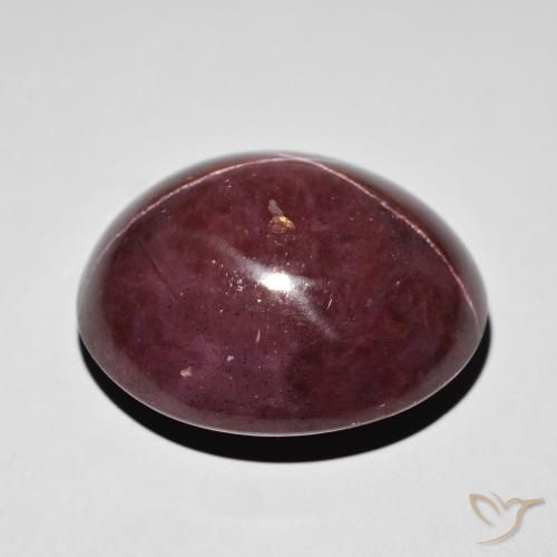 Grenat étoilé Rouge acajou naturelle ovale, 76.64 ct, Opaque